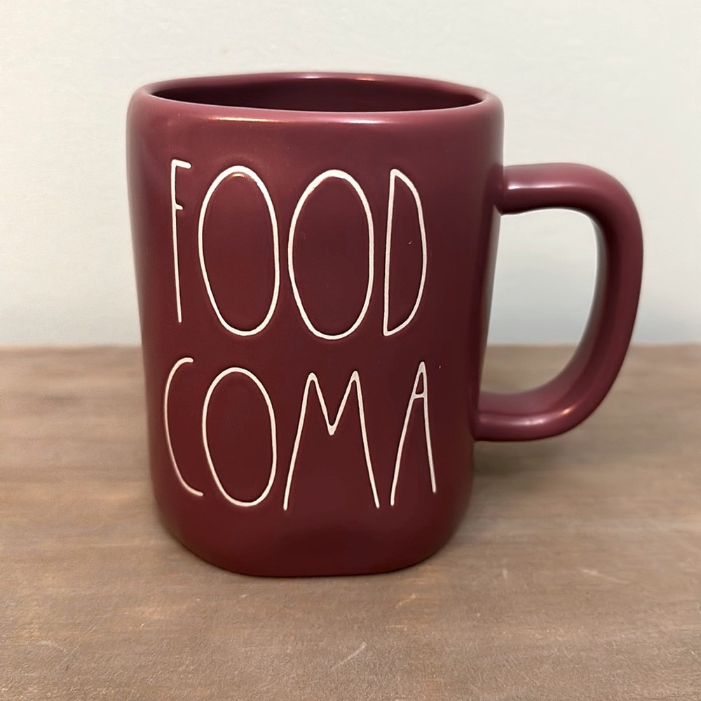 Food Coma Rae Dunn Thanksgiving Mug - gently used